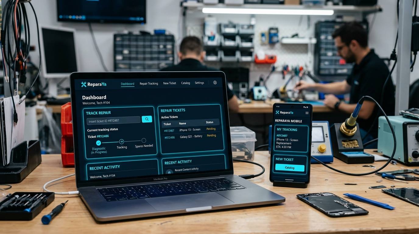 Portal de ReparaYa.app en funcionamiento real